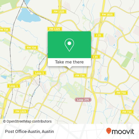 Mapa de Post Office-Austin