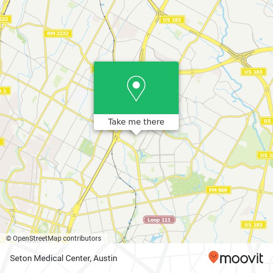 Mapa de Seton Medical Center