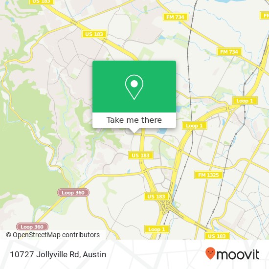 10727 Jollyville Rd map