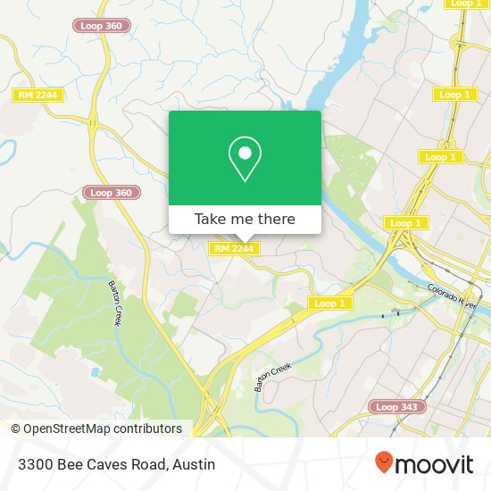 Mapa de 3300 Bee Caves Road