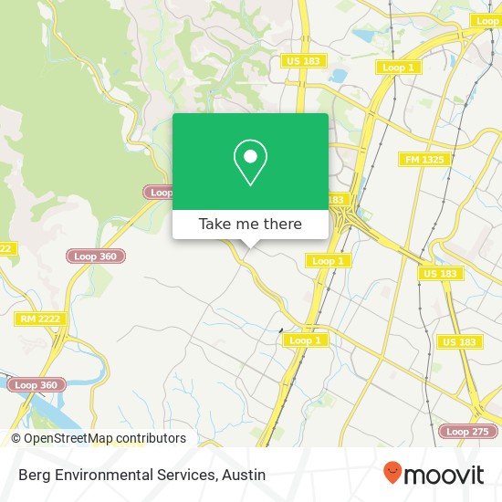 Berg Environmental Services map