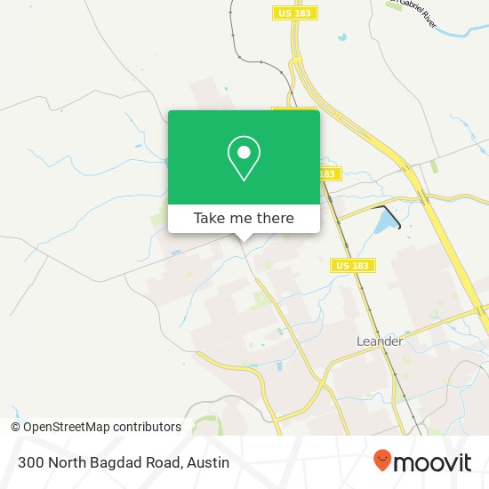 Mapa de 300 North Bagdad Road