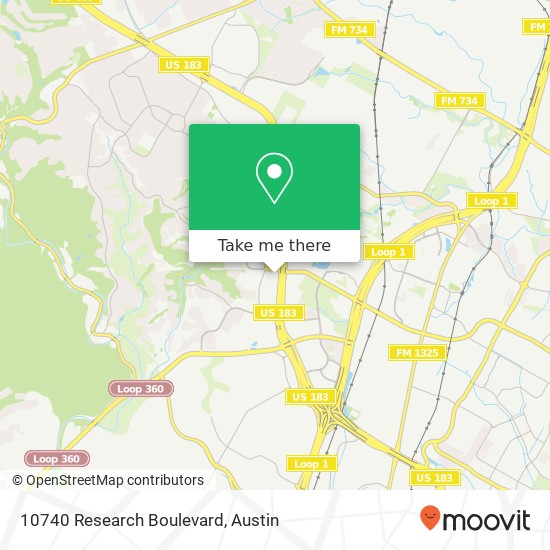 Mapa de 10740 Research Boulevard