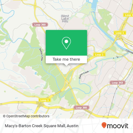 Mapa de Macy's-Barton Creek Square Mall