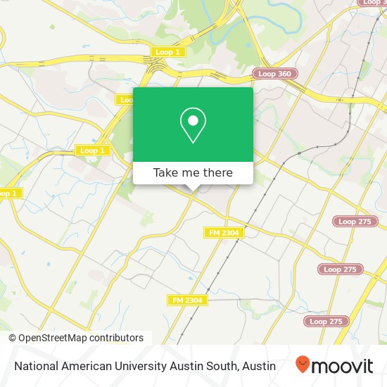 Mapa de National American University Austin South