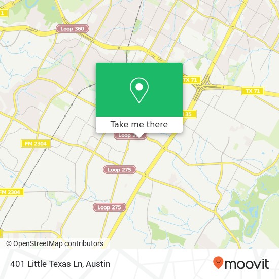 Mapa de 401 Little Texas Ln