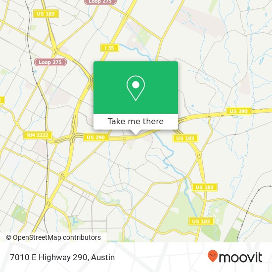 Mapa de 7010 E Highway 290