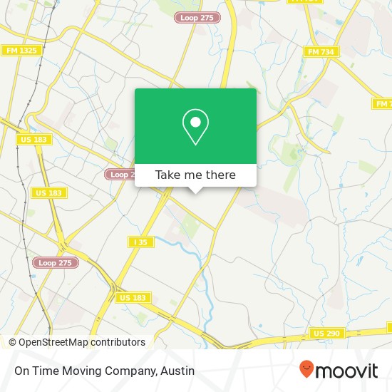 On Time Moving Company map