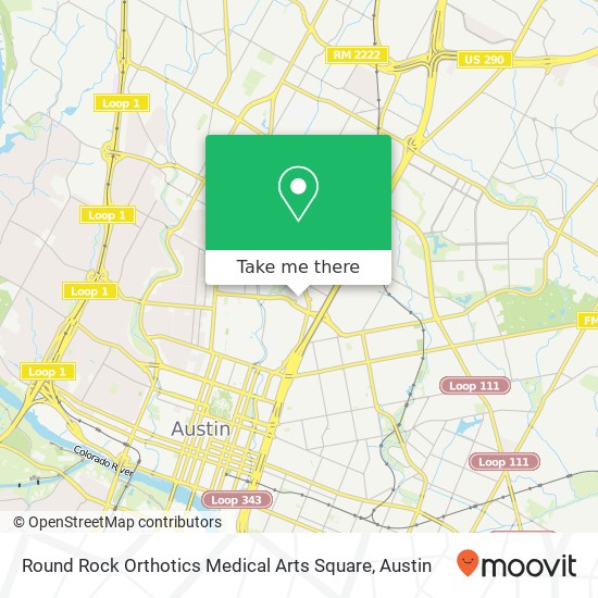Mapa de Round Rock Orthotics Medical Arts Square