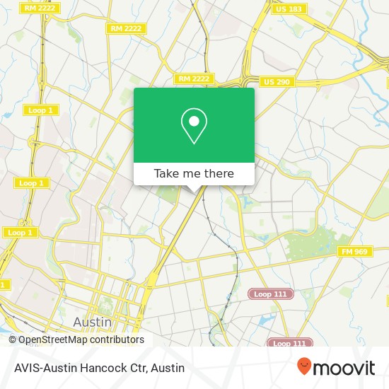 AVIS-Austin Hancock Ctr map