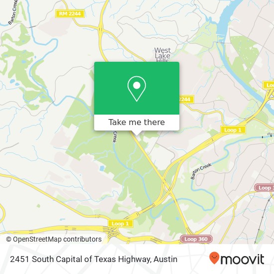 2451 South Capital of Texas Highway map