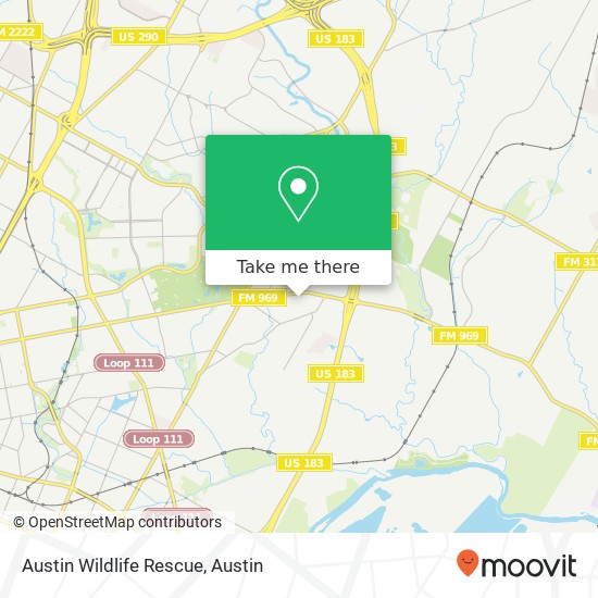 Austin Wildlife Rescue map