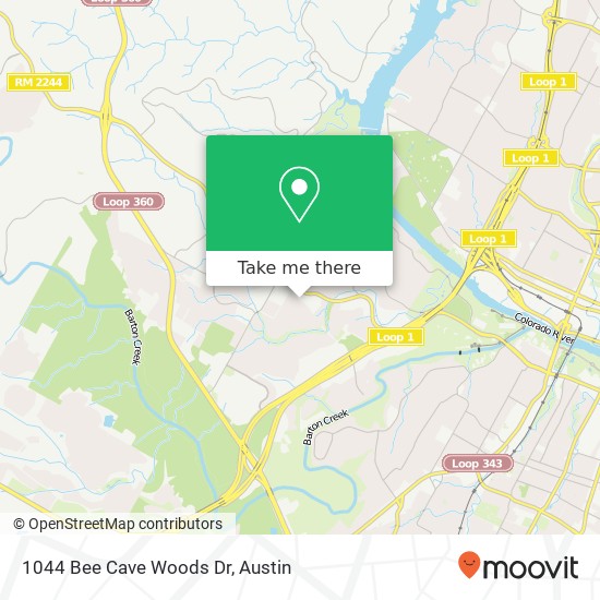 Mapa de 1044 Bee Cave Woods Dr