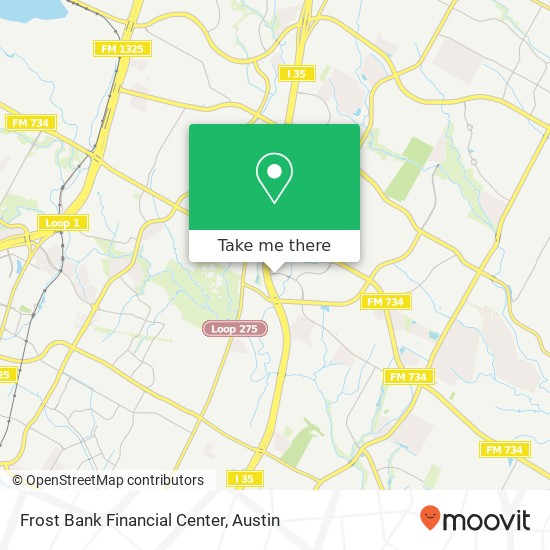 Frost Bank Financial Center map