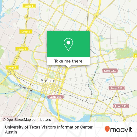 Mapa de University of Texas Visitors Information Center