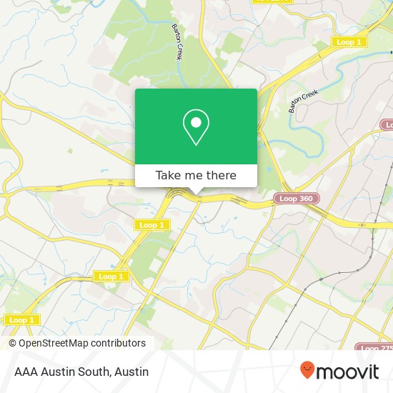 AAA Austin South map