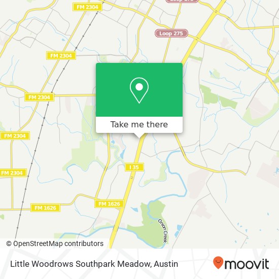 Little Woodrows Southpark Meadow map