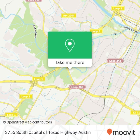 Mapa de 3755 South Capital of Texas Highway