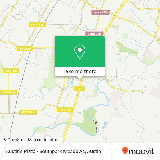 Mapa de Austin's Pizza - Southpark Meadows