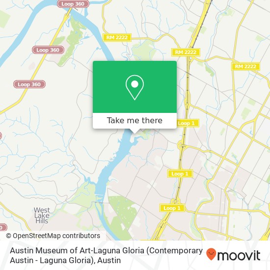 Mapa de Austin Museum of Art-Laguna Gloria (Contemporary Austin - Laguna Gloria)