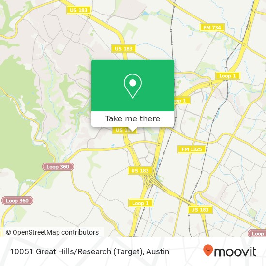 10051 Great Hills / Research (Target) map