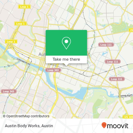 Austin Body Works map
