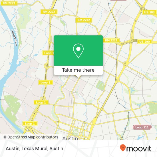 Austin, Texas Mural map