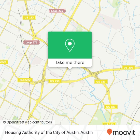 Mapa de Housing Authority of the City of Austin