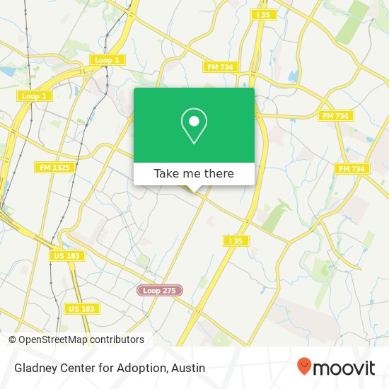 Mapa de Gladney Center for Adoption