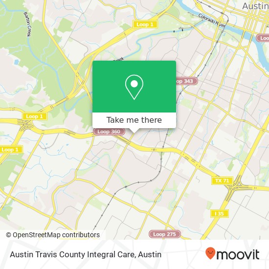 Mapa de Austin Travis County Integral Care