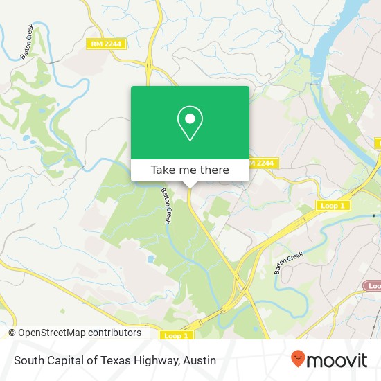 South Capital of Texas Highway map