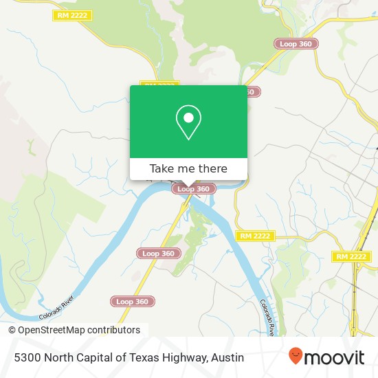 5300 North Capital of Texas Highway map