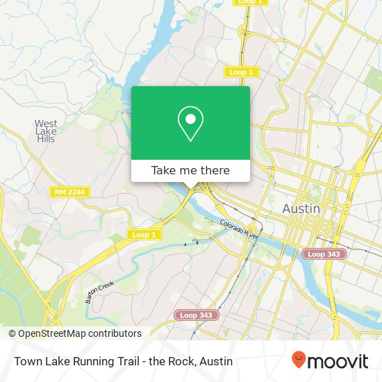 Town Lake Running Trail - the Rock map