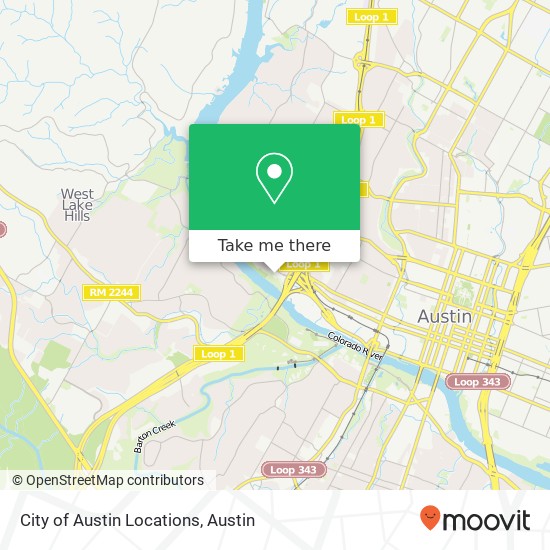 City of Austin Locations map