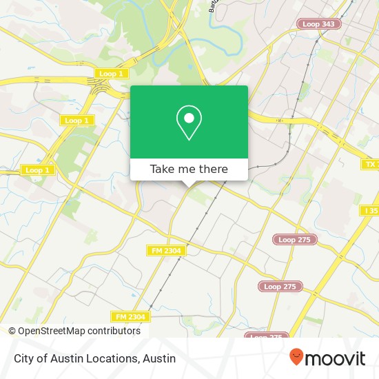 Mapa de City of Austin Locations