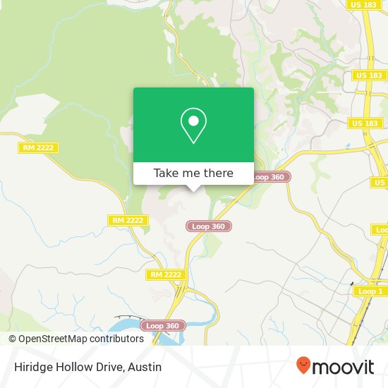 Hiridge Hollow Drive map