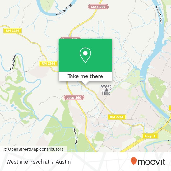 Westlake Psychiatry map