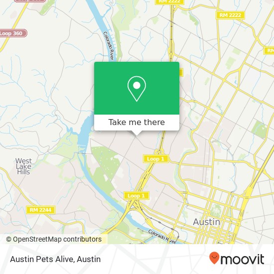 Mapa de Austin Pets Alive