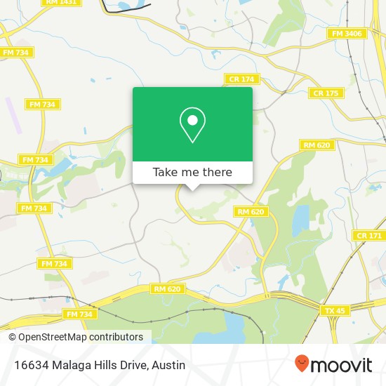 Mapa de 16634 Malaga Hills Drive