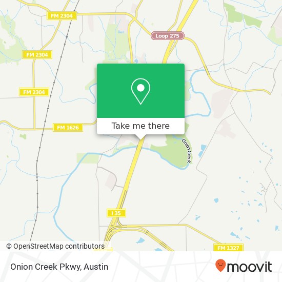 Onion Creek Pkwy map