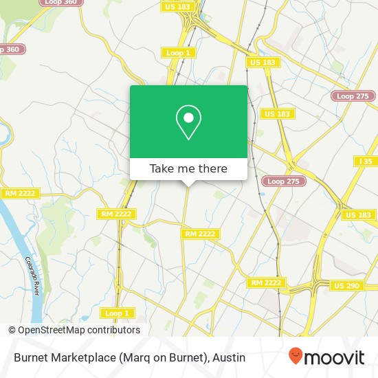 Mapa de Burnet Marketplace (Marq on Burnet)