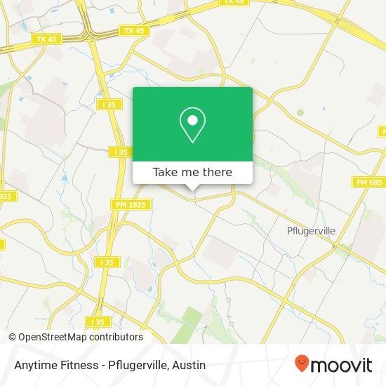 Mapa de Anytime Fitness - Pflugerville