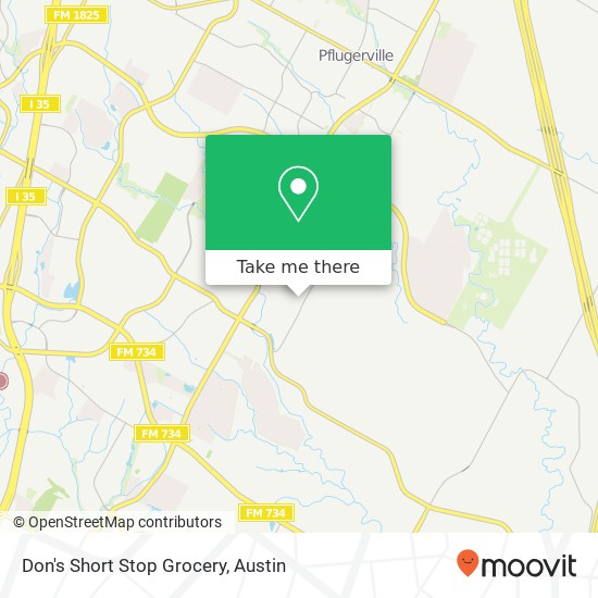 Mapa de Don's Short Stop Grocery