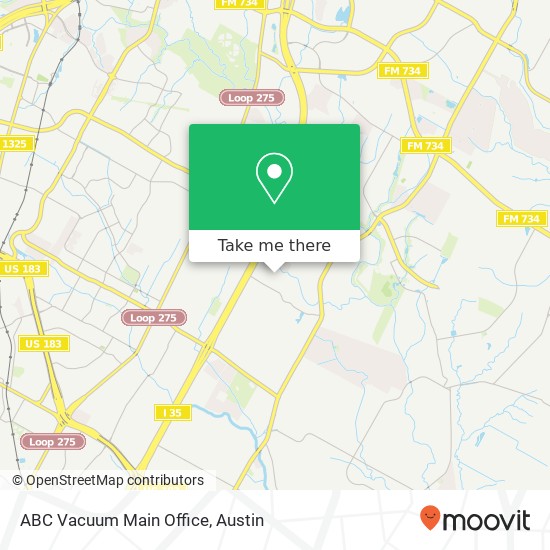 Mapa de ABC Vacuum Main Office