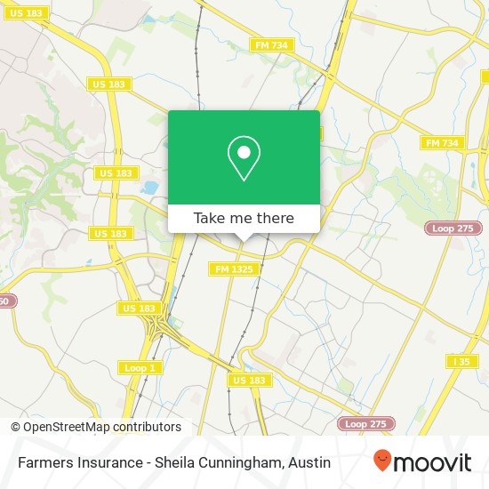 Farmers Insurance - Sheila Cunningham map