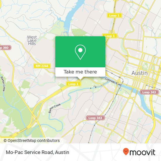 Mo-Pac Service Road map