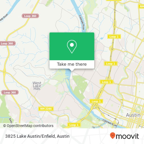 3825 Lake Austin/Enfield map