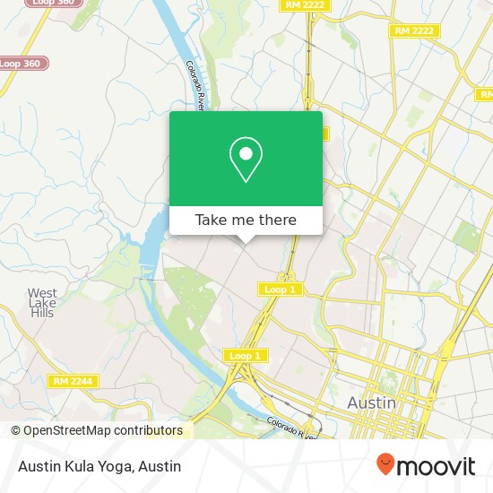 Austin Kula Yoga map