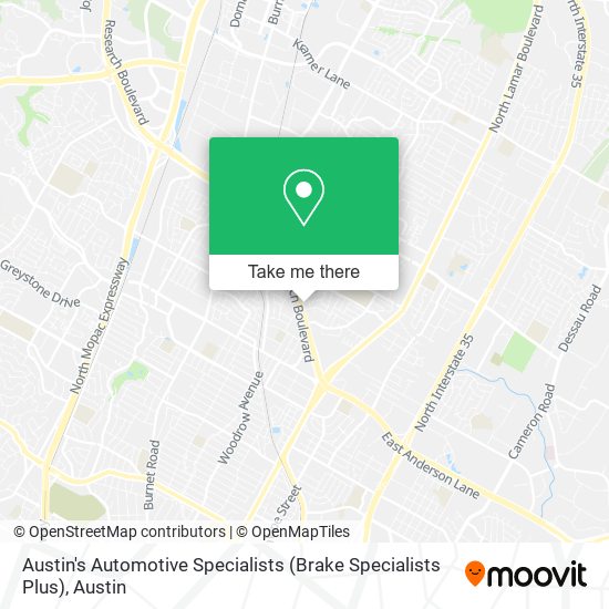 Austin's Automotive Specialists (Brake Specialists Plus) map