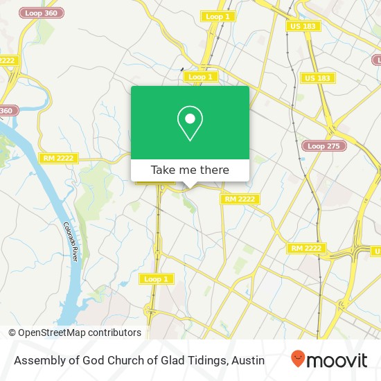 Assembly of God Church of Glad Tidings map